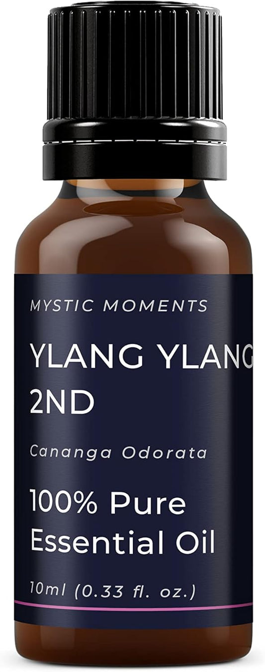 Mystic Moments | Ylang Ylang 2nd Essential Oil 10ml - Pure & Natural oil for Diffusers, Aromatherapy & Massage Blends Vegan GMO Free