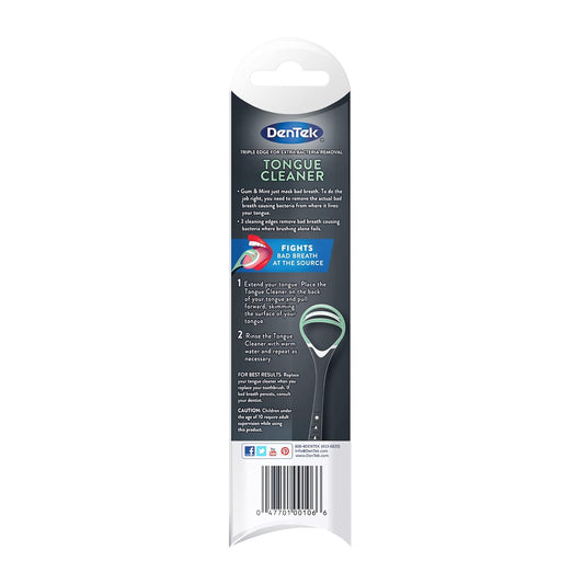 Dentek Tongue Cleaner, Fresh Mint, Removes Bad Breath, 2 Pack