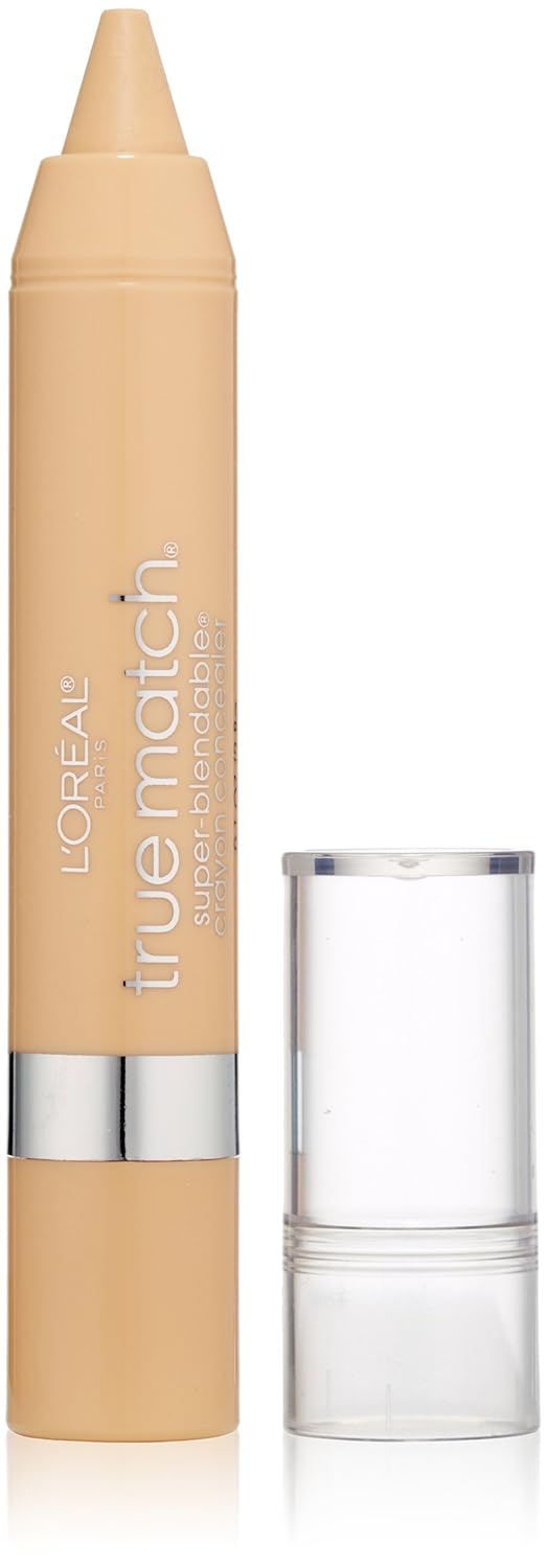 L'Oreal Paris True Match Super Blendable Crayon Concealer, Fair/Light Warm, 0.1 Oz