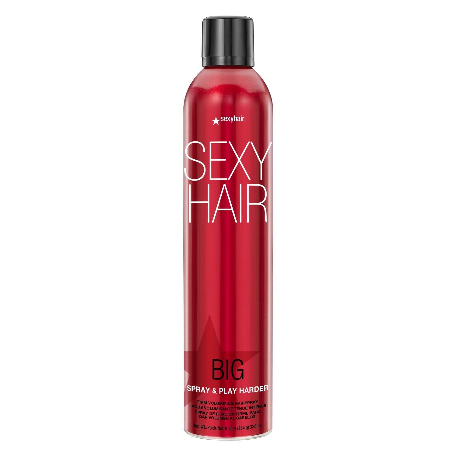 Sexyhair Big Spray & Play Harder Firm Volumizing Hairspray, 10 Oz | All Day Hold And Shine | Up To 72 Hour Humidity Resistance