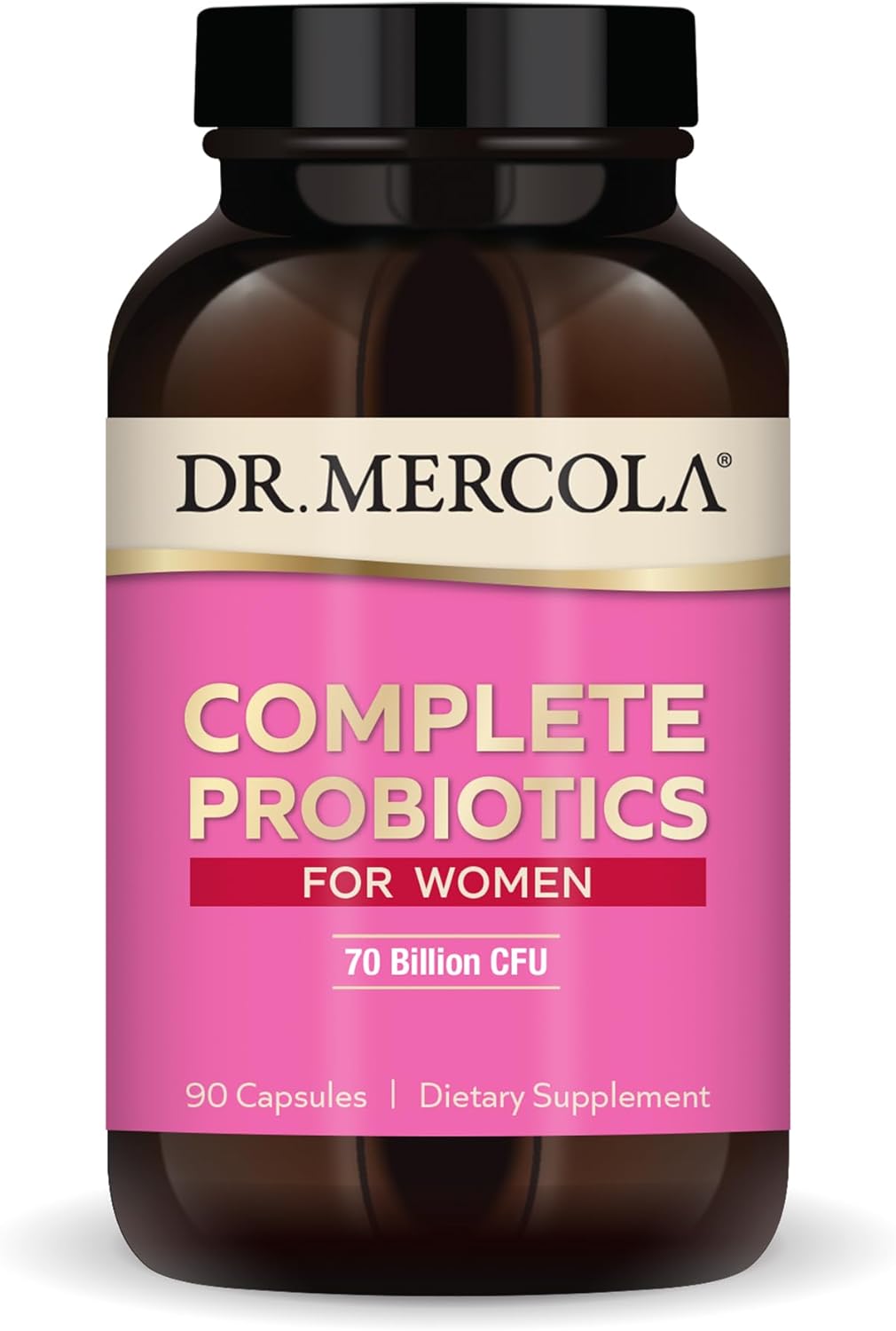 Dr. Mercola Complete Probiotics For Women 70 Billion Cfu, 90 Servings (90 Capsules), Dietary Supplement, Supports Digestive Health, Non Gmo