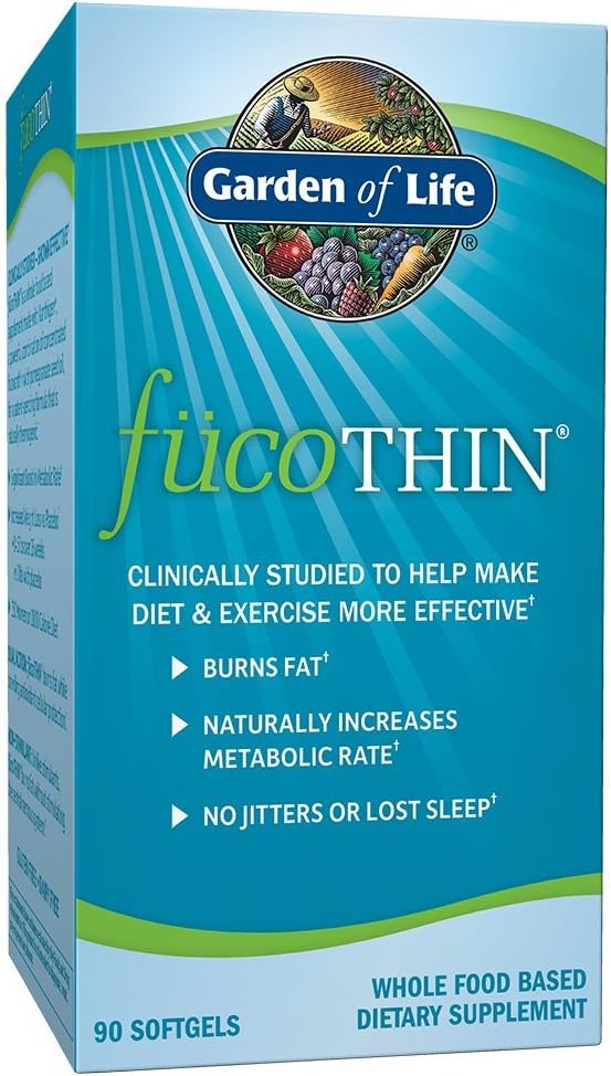 Garden Of Life Fucoxanthin Supplements - Fucothin Diet Pill For Weight Loss, 180 Count