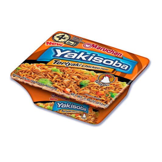 Maruchan Yakisoba Teriyaki Chicken, Japanese Instant Ramen Noodles, 3.98 Oz, 8 Count