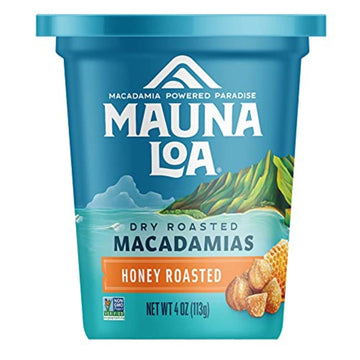 Mauna Loa Premium Hawaiian Roasted Macadamia Nuts, Honey Roasted Flavor, 4 Oz Cup (Pack Of 1)