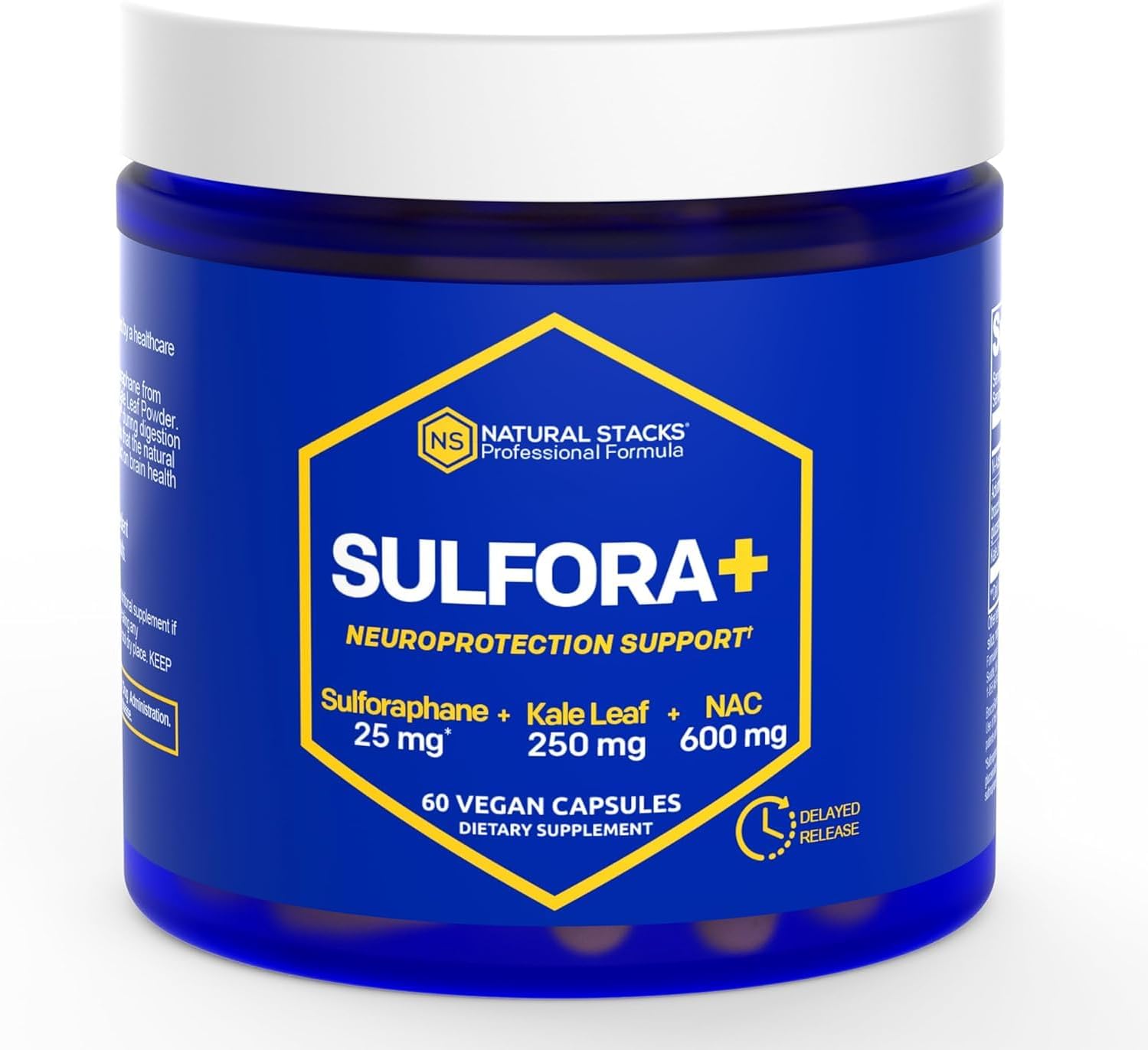 Natural Stacks Sulforaphane Supplement 25Mg - Organic Broccoli Sprouts Supplement - Superfood Kale Leaf Powder With N-Acetyl-L-Cysteine (Nac) - Brain Health Supplements, 120 Vegan Capsules