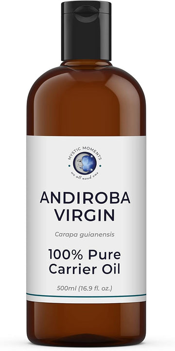 Mystic Moments | Andiroba Virgin Carrier Oil 500ml - Pure & Natural Oil Perfect for Hair, Face, Nails, Aromatherapy, Massage and Oil Dilution Vegan GMO Free