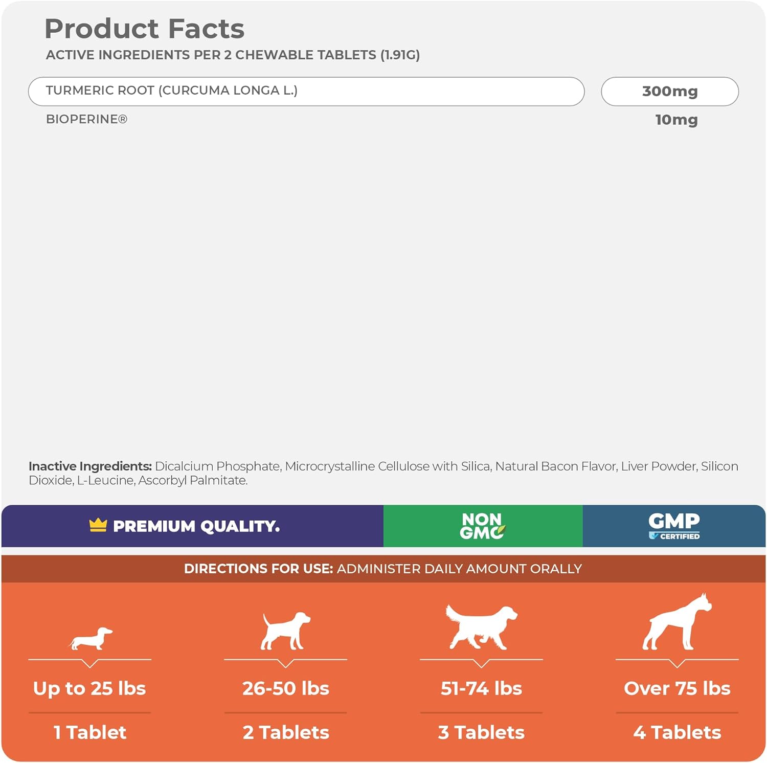 Turmeric for Dogs Anti Inflammatory Pain Relief - 120 Chewable Tablets Hip & Joint Support with Curcumin and BioPerine, Antioxidant, Cardiovascular Health : Pet Supplies