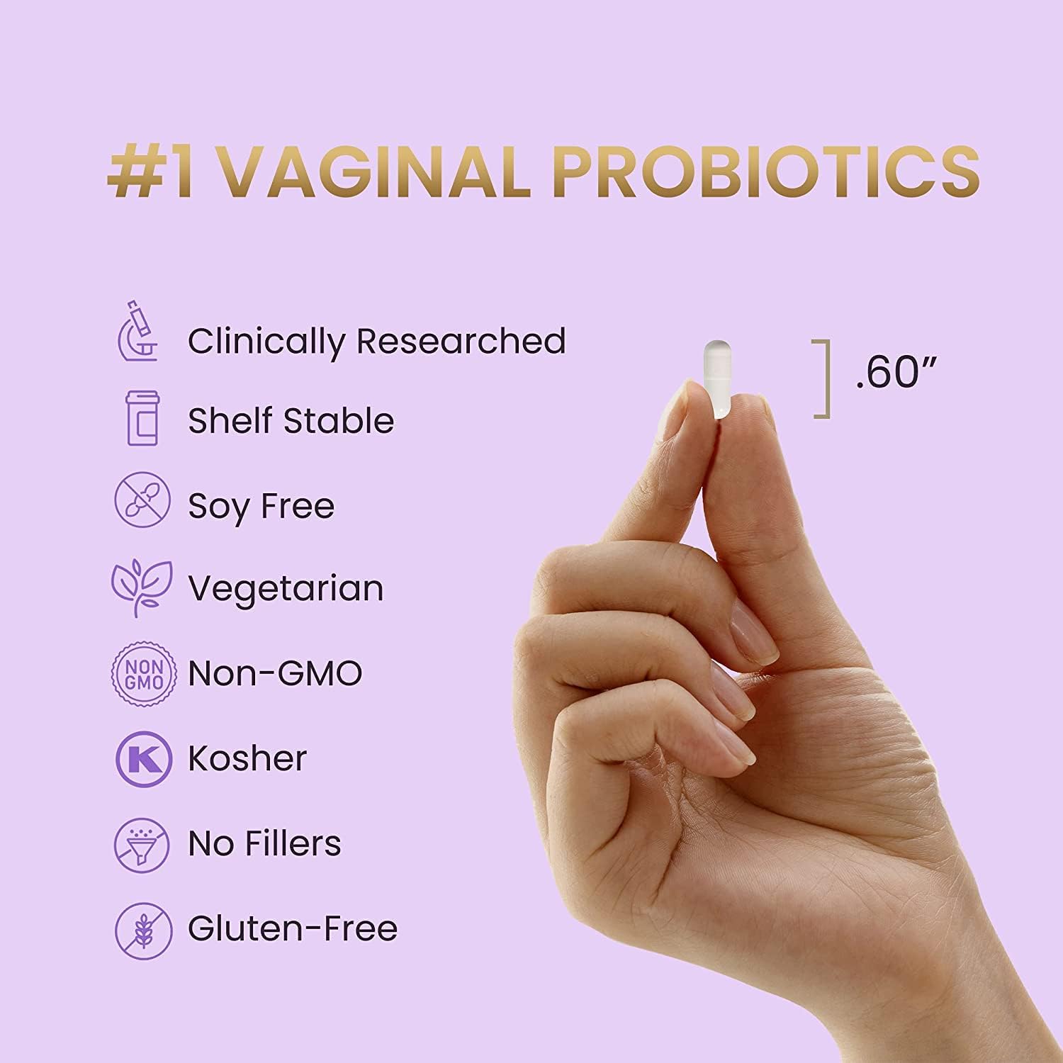 HPD Rx Pro-Fem #1 Vaginal Health Probiotic | Vaginal Probiotics | Clinically Proven to Promote Yeast & PH Balance, Urinary Tract Health | Feminine Probiotics | Works in 7 Days | 30 Capsules | 6-Pack : Health & Household