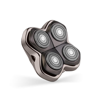 Skull Shaver Baron Pro 4 Head Replacement Blade - Shaver Blade For Wet & Dry Shaving - Rotary Heads Design - Japanese Stainless Steel - Compatible With Pitbull, Palm & Butterfly Kiss Shavers