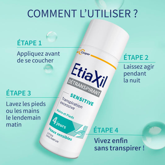 Etiaxil Excessive Sweating Treatment Feet Sensitive Skins 100Ml