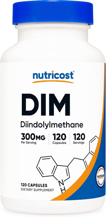 Nutricost Dim (Diindolylmethane) Plus Bioperine 300Mg, 120 Vegetarian Capsules - Up To 4 Month Supply, Max Strength Dim Supplement