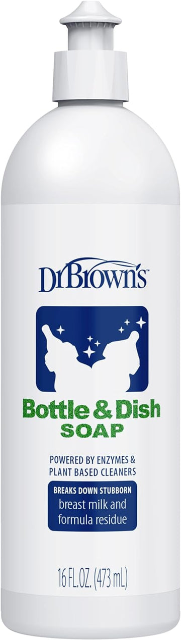 Dr. Brown'S Bottle & Dish Soap For Baby Bottles And Baby Accessories, Plant-Derived, Fragrance-Free, 16 Fl Oz, 1 Pack