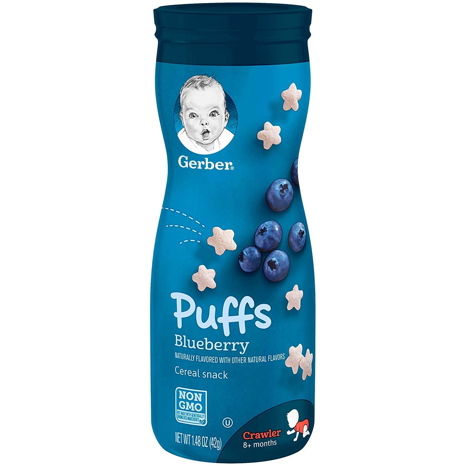 Gerber Baby Snacks Puffs, Blueberry, 1.48 Ounce (Pack of 6) : Baby Snack Foods : Everything Else