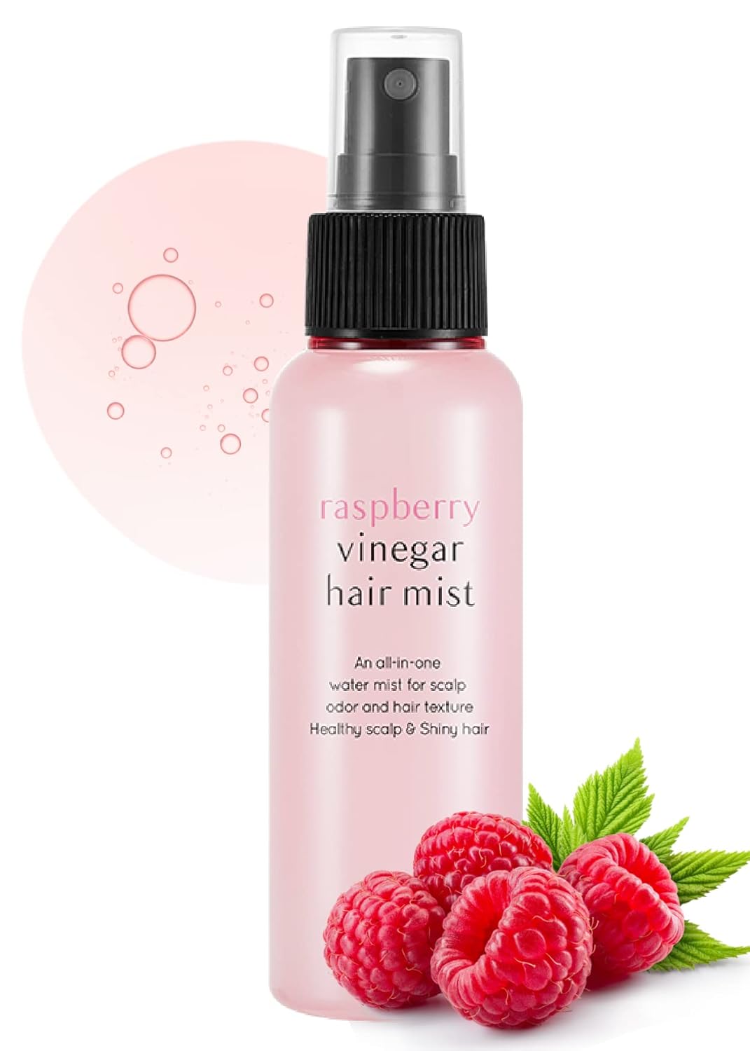 A'Pieu Raspberry Vinegar Hair Mist (3.55 Fl Oz) Scalp Hair Care Mist, Hair Perfume, Frizz-Free, Refreshing Floral Scent All Day, Non-Sticky