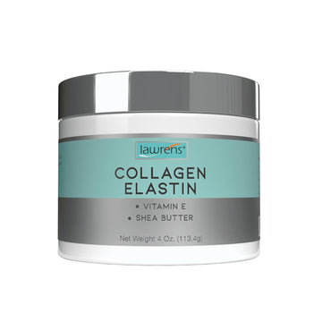 Collagen Elastin Cream with Antioxidant Vitamin E & Shea Butter Cosmetics - Hydration - Firmness - Elasticity - 4 oz