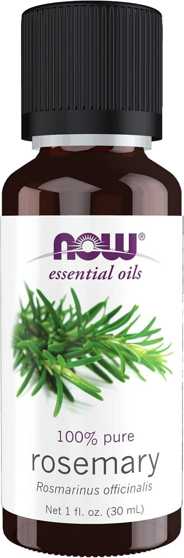 Now Essential Oils, Rosemary Oil, Purifying Aromatherapy Scent, Steam Distilled, 100% Pure, Vegan, Child Resistant Cap, 1-Ounce