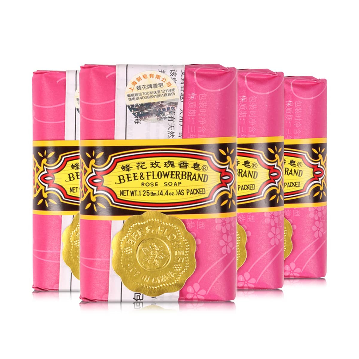Bee & Flower Soap Bar Sandalwood Soap Gift Tin Box Bath Bar Soaps For Men And Women (5.3 Oz)