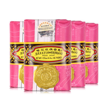 Bee & Flower Soap Bar Sandalwood Soap Gift Tin Box Bath Bar Soaps For Men And Women (5.3 Oz)