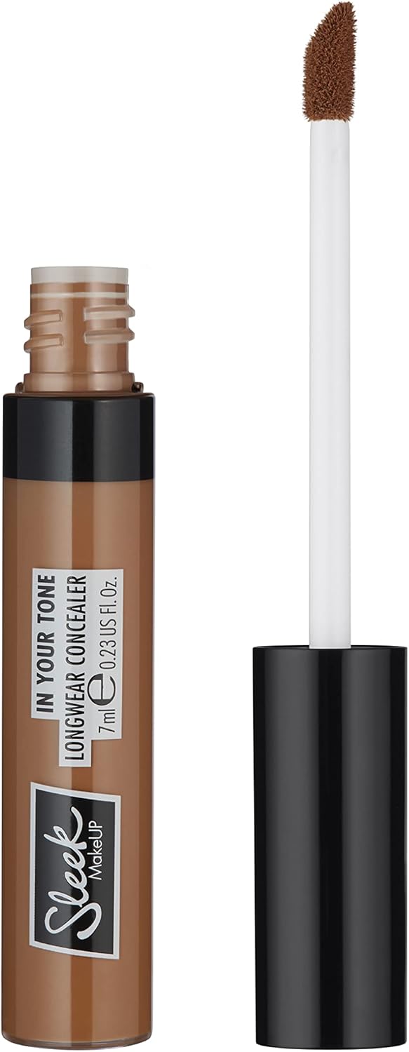 Sleek Makeup In Your Tone Longwear Concealer, Hides Dark Circles And Covers Blemishes, Buildable Medium To Full Coverage, 7N, 7Ml