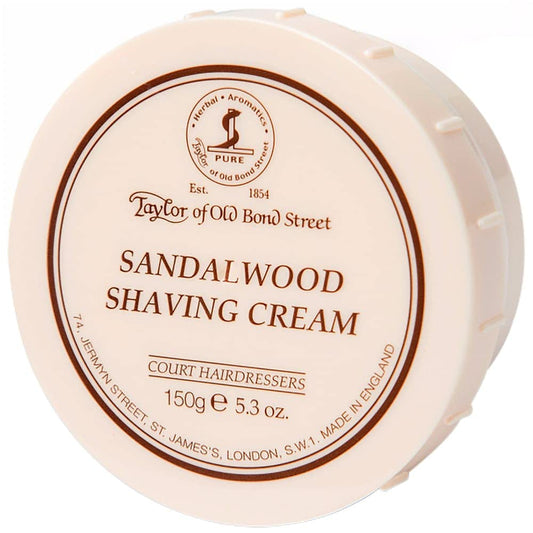 Taylor Of Old Bond Street Luxury Shaving Cream Trio – Sandalwood, Jermyn Street, & Almond (3 X 150G Bowls)