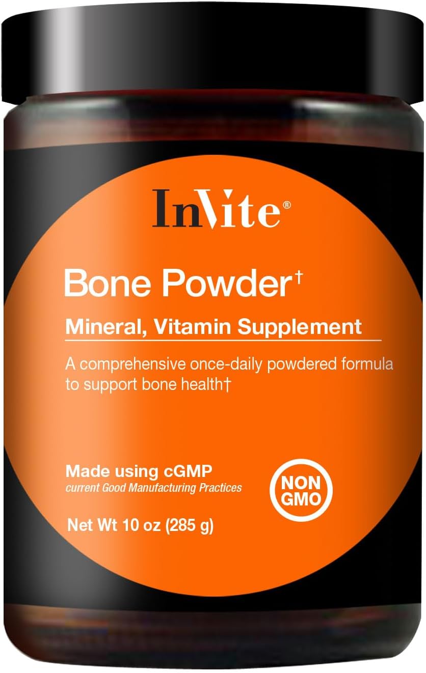 Invite Health Bone Powder - Comprehensive Once-Daily Powdered Formula to Support Bone Health - Helps Enhance Calcium Absorption - 30 Servings (2-Pack)