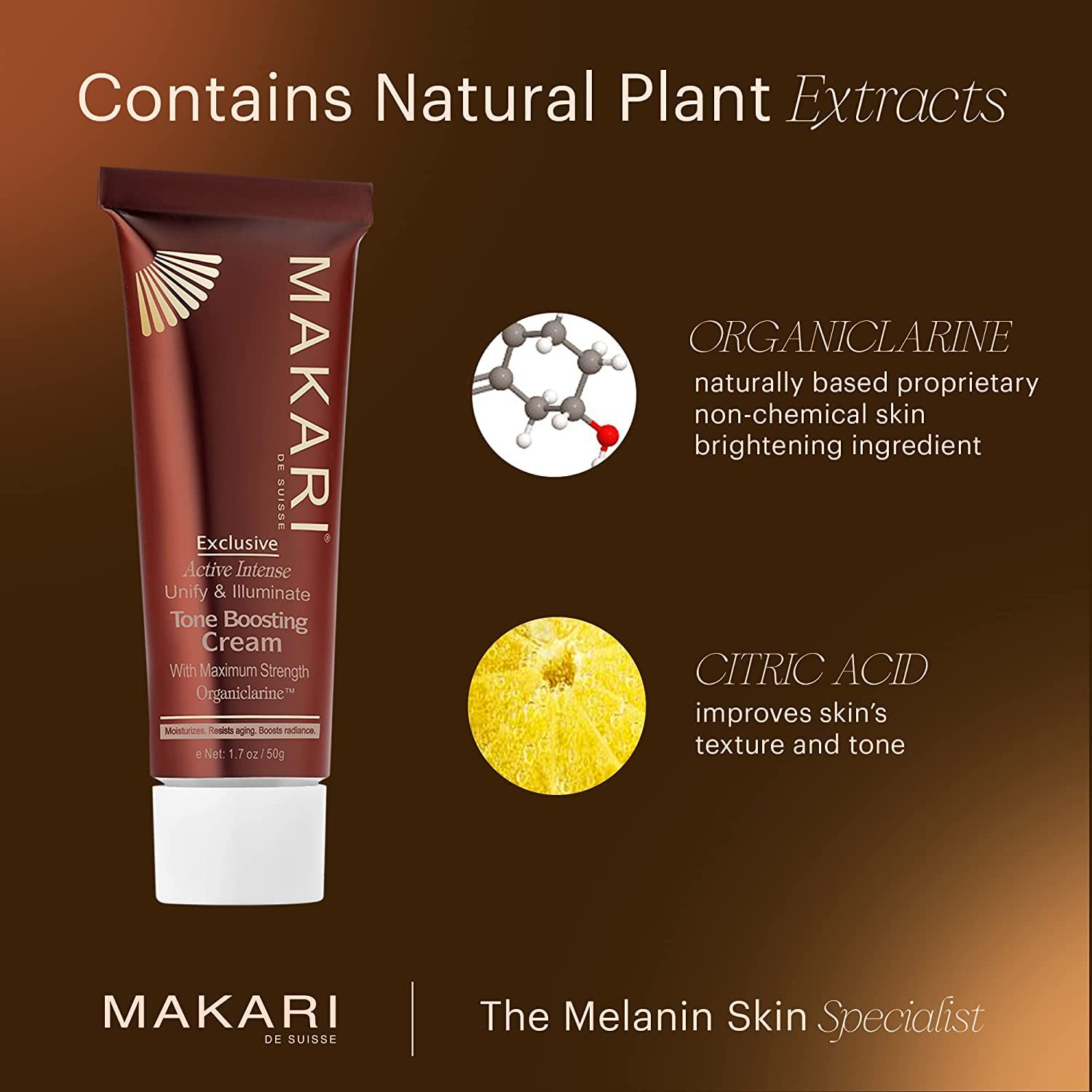 Makari Exclusive Active Intense Tone Boosting Face Cream (1.7 Oz) | Skin-Brightening Facial Cream | Moisturizes And Softens | Smoothens Fine Lines & Wrinkles | For Dry, Normal, And Maturing Skin : Beauty & Personal Care