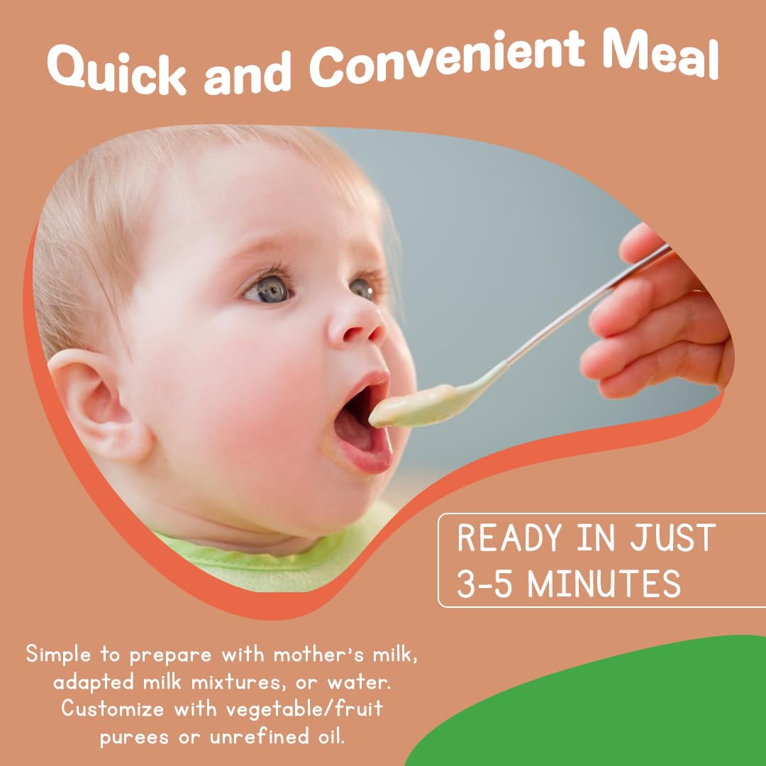 Mamuko Baby Porridge - Healthy Porridge With Oat Flavored & High Fiber - Gmo-Free Oatmeal For Infants 3-6 Months - Organic Oatmeal For Healthy Growth & Development - 2 Pack (200G &10 Serving)