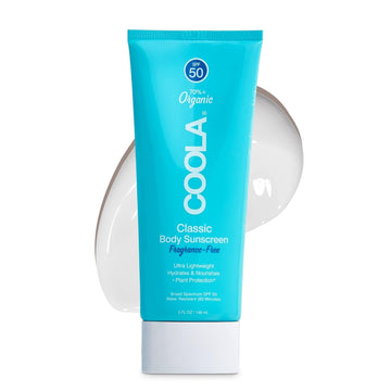 Coola Organic Sunscreen Spf 50 Sunblock Body Lotion, Dermatologist Tested Skin Care For Daily Protection, Vegan And Gluten Free, Fragrance Free, 5 Fl Oz