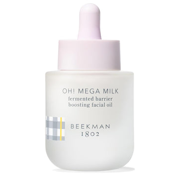 Beekman 1802 Oh Mega Milk Facial Oil - Hydrating Vitamin C & Niacinamide Serum - Repairs Skin Barrier - For Dry/Aging Skin - Fragrance Free & Sensitive Safe