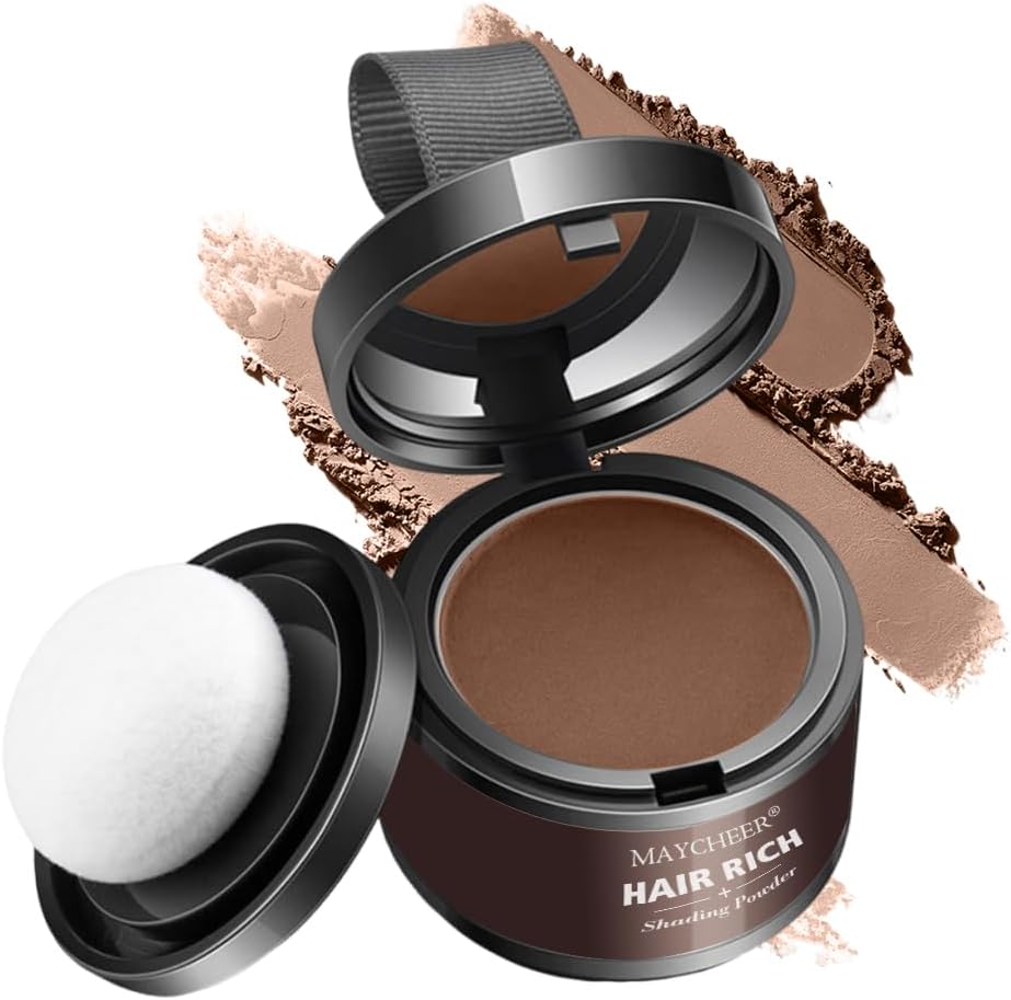 Hairline Powder, Hair Shadow, Hair Root Concealer, Hairline Shadow Cover Up Powder Use For Filling In Thinning Hair, Hair Root Concealer For Makeup For Men And Women (Light Coffee)