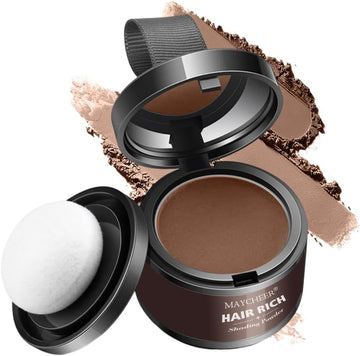 Hairline Powder, Hair Shadow, Hair Root Concealer, Hairline Shadow Cover Up Powder Use For Filling In Thinning Hair, Hair Root Concealer For Makeup For Men And Women (Light Coffee)