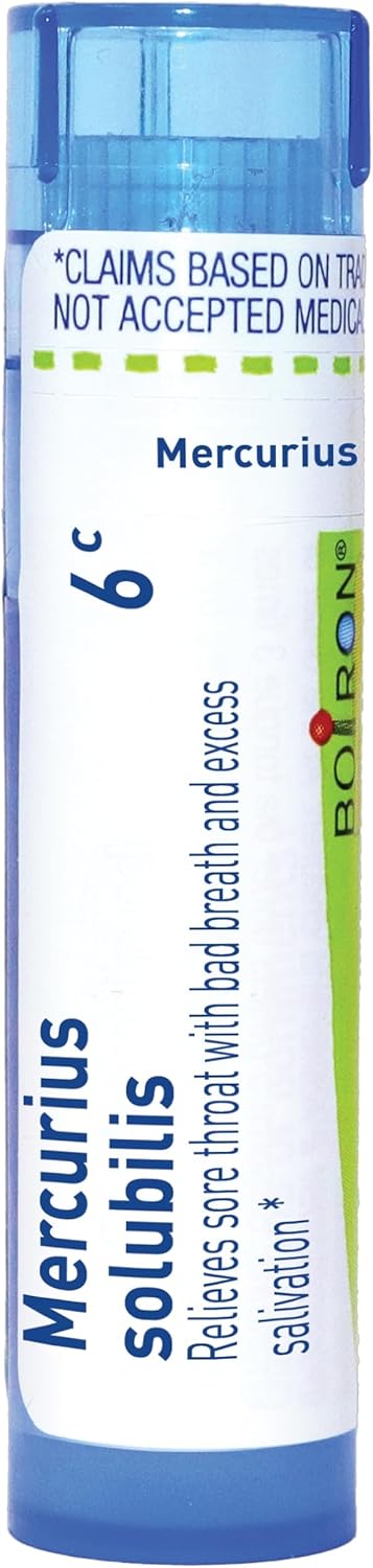 Boiron Mercurius Solubilis 6C Homeopathic Medicine For Sore Throat - 80 Pellets