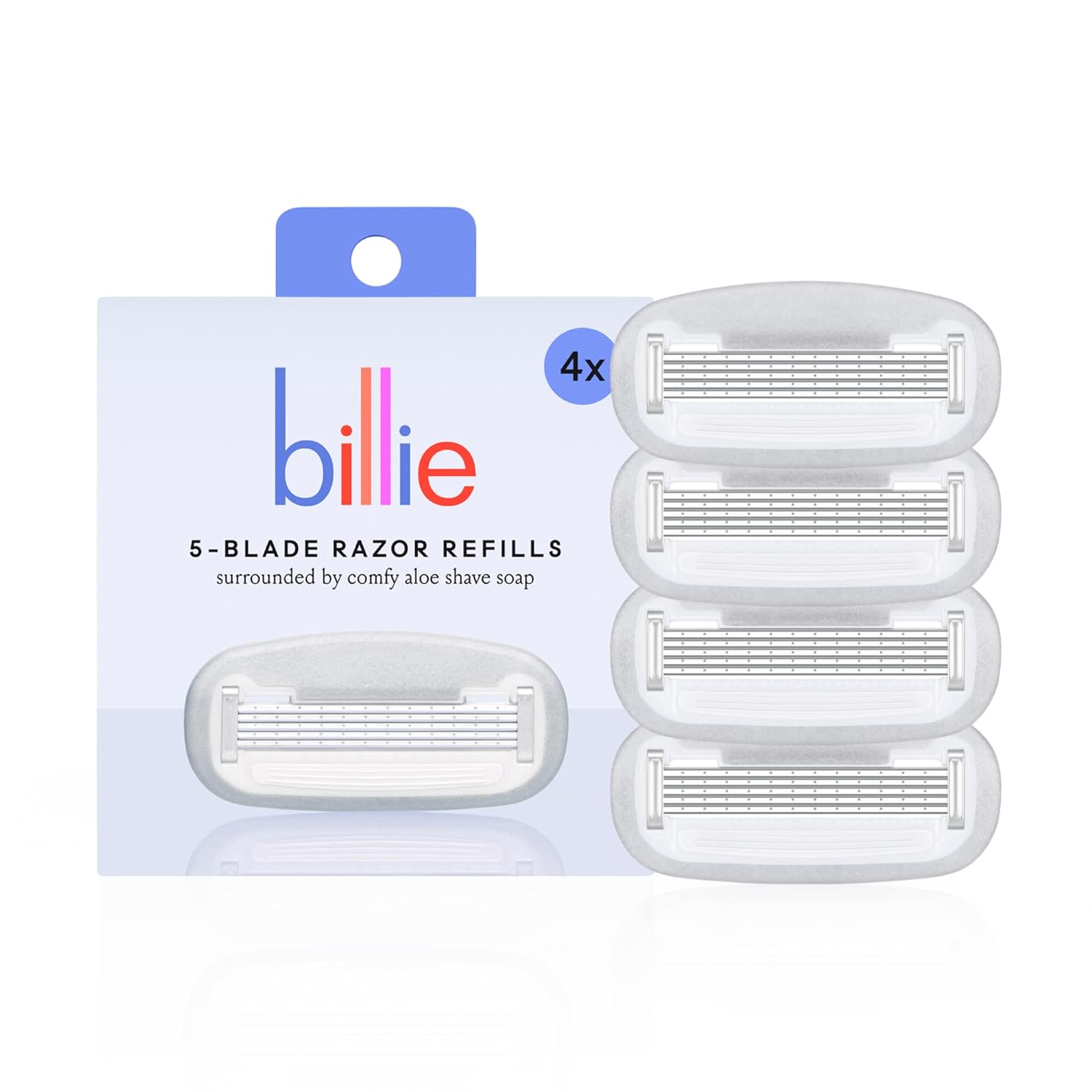 Billie Women’S Razor Blade Refills - Premium Quality 5-Blade Cartridges - Nickel-Free - Dermatologist-Approved - For A Smooth Shave - Pairs With The Billie Women’S Razor - 4 Count