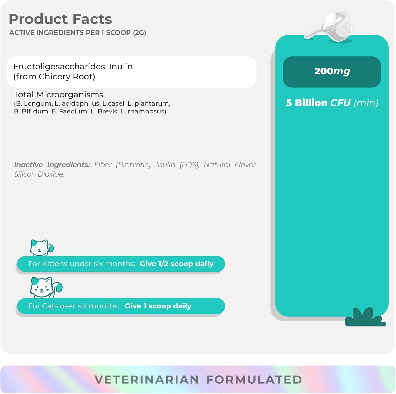 Probiotics For Cats – 4.23Oz/120G Powder - Cat Probiotics And Digestive Enzymes, Probiotics Powder, Promotes Healthy Stomach And Digestion : Pet Supplies