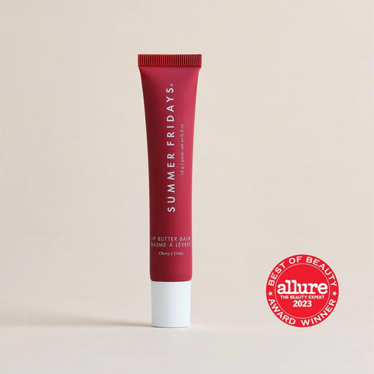 Summer Fridays Lip Butter Balm - Conditioning Lip Mask And Lip Balm For Instant Moisture, Shine And Hydration - Sheer-Tinted, Soothing Lip Care - Cherry (.5 Oz)