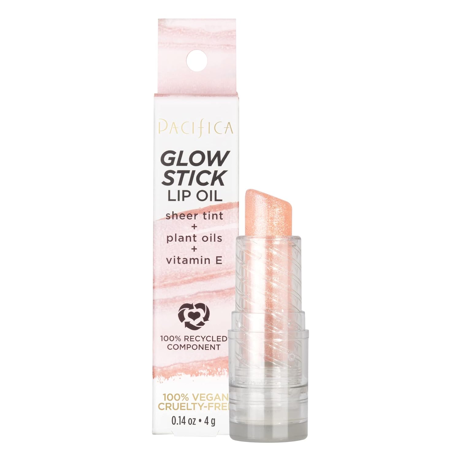 Pacifica Glow Stick Lip Oil - Pink Sheer Women 0.14 Oz