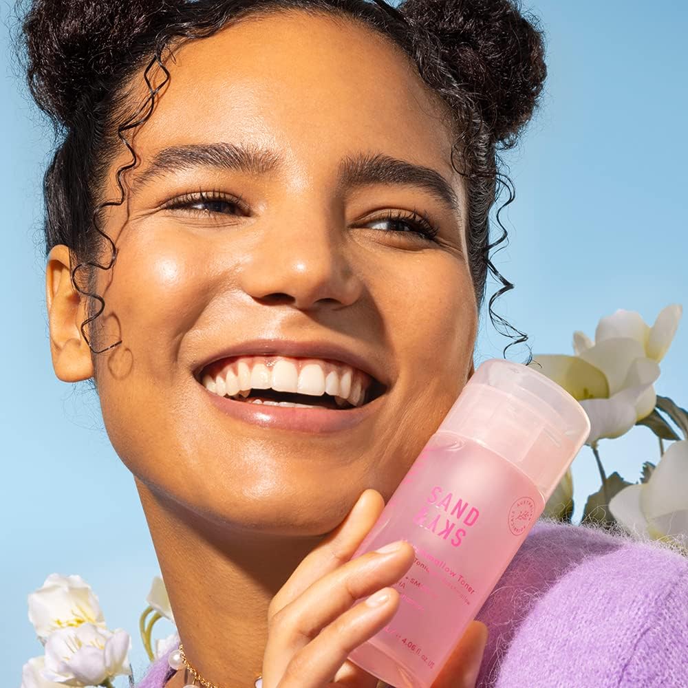 Sand & Sky Australian Essentials Brightening Toner With Niacinamide & Glycolic Acid - Marshmallow Extract Essence, Exfoliates & Strengthens Skin, 4.2 Fl Oz : Beauty & Personal Care
