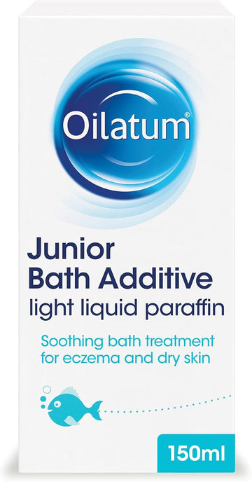 Oilatum Junior Emollient Bath Additive For Eczema And Dry Skin Conditions 600 Ml And Daily Soothe & Protect Junior Bath Bubbles For Dry, Sensitive And Eczema Prone Skin 300Ml