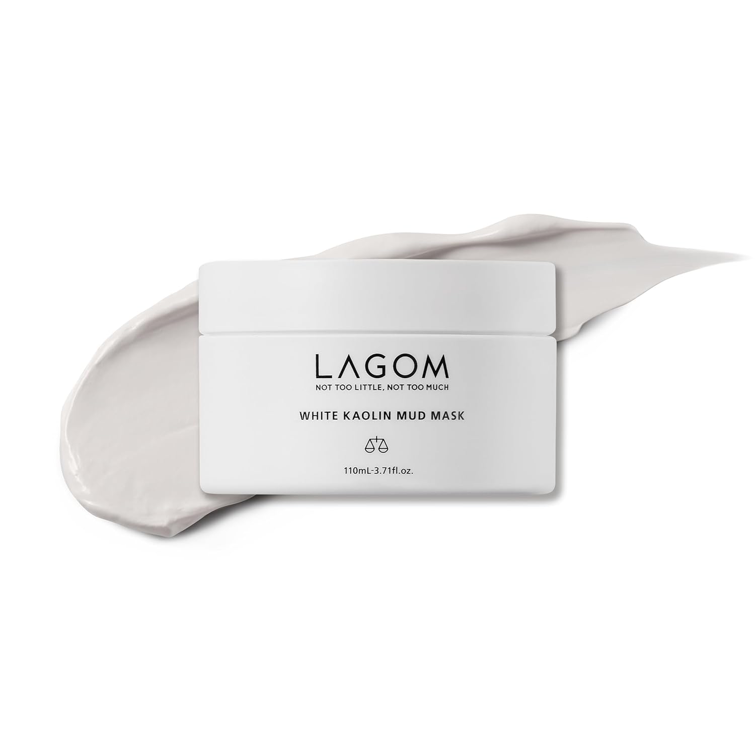 Lagom White Kaolin Mud Mask For Blackhead Care, Purifying Pore, Dermatologically Tested, For Makeup Boosting 3.3 Fl Oz