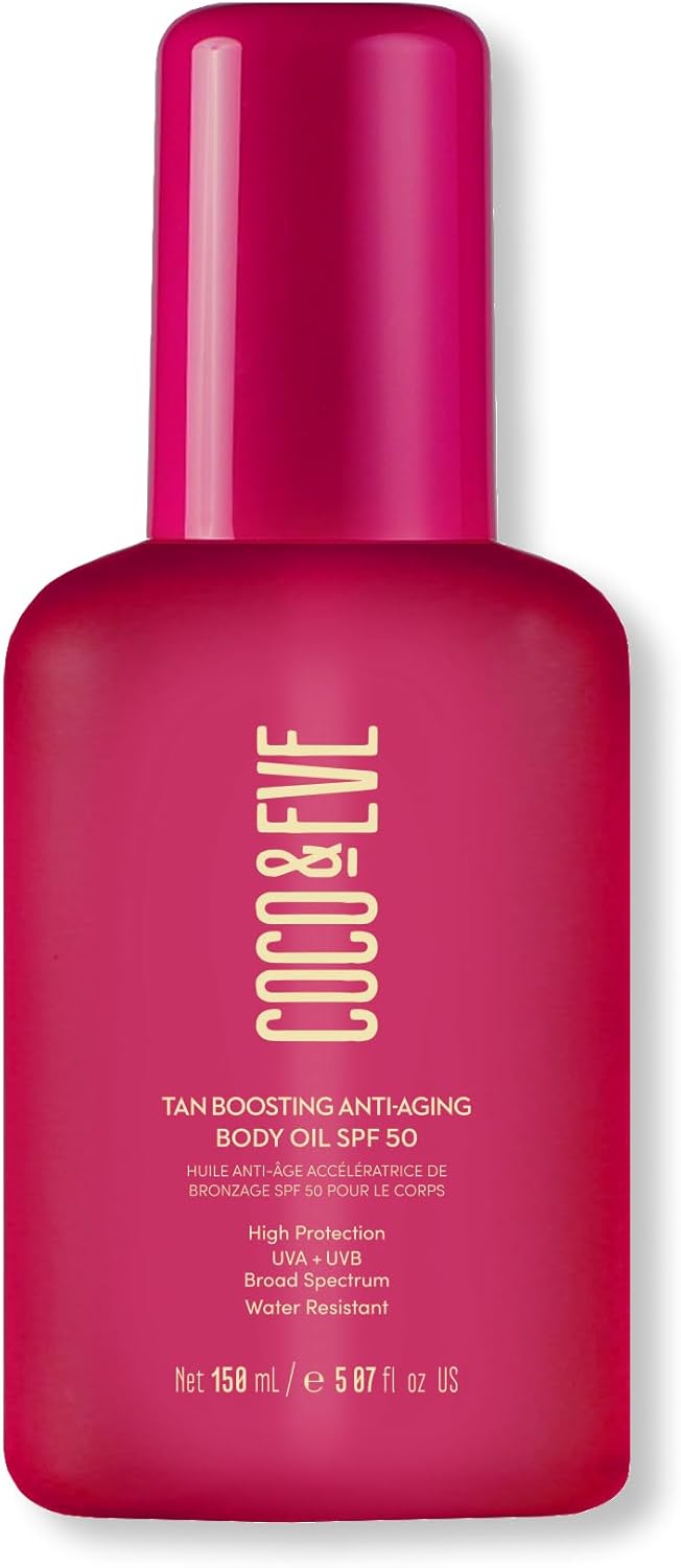 Coco & Eve Tan Boosting Anti-Aging Body Oil Spf30 - Tanning Accelerator Spray, Uva Uvb Sun Protection | Fast Tan Enhancer With Natural Ingredients, Antioxidants For Healthy Bali Glow (150Ml)