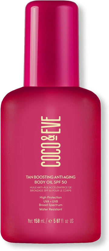 Coco & Eve Tan Boosting Anti-Aging Body Oil Spf30 - Tanning Accelerator Spray, Uva Uvb Sun Protection | Fast Tan Enhancer With Natural Ingredients, Antioxidants For Healthy Bali Glow (150Ml)
