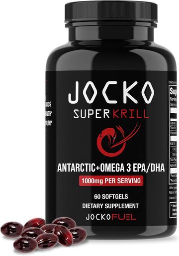 Jocko Fuel Antarctic Krill Oil Omega 3 Fatty Acid Supplements DHA & EP