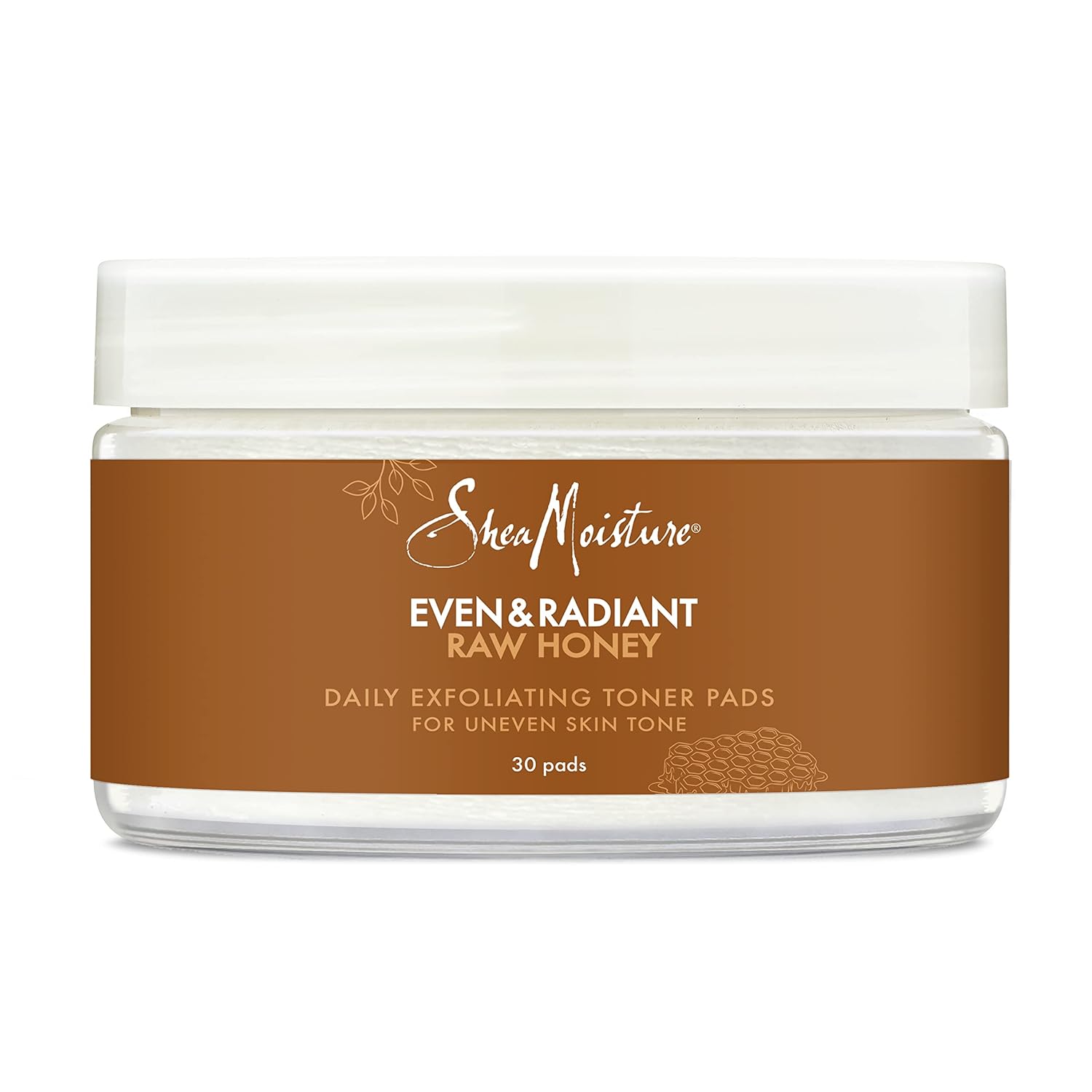 Sheamoisture Even And Radiant Face Pads For Uneven Skin Tone And Dark Spots Daily Exfoliating Toner Pads With Raw Honey 30 Count