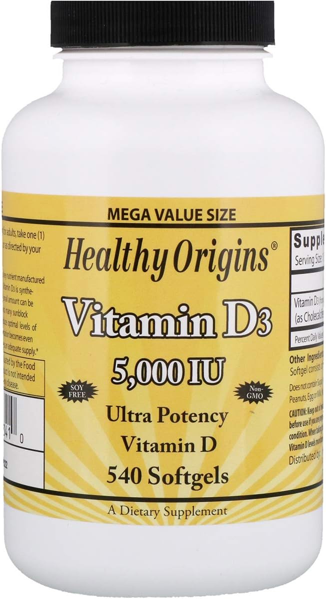 Healthy Origins Vitamin D3 5,000 IU - 540 Softgels