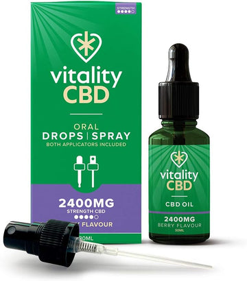 Vitality Cbd Oral Spray In Mct Oil, 1200 Mg, Natural, 30 Ml, No Thc