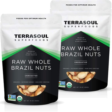 Terrasoul Superfoods Organic Brazil Nuts, 2 Lbs (2 Pack) - Raw | Unsalted | Rich In Selenium