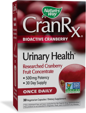 Nature'S Way Cranrx Bioactive Cranberry Urinary Health* 500Mg Potency Once Daily 30 Vcaps