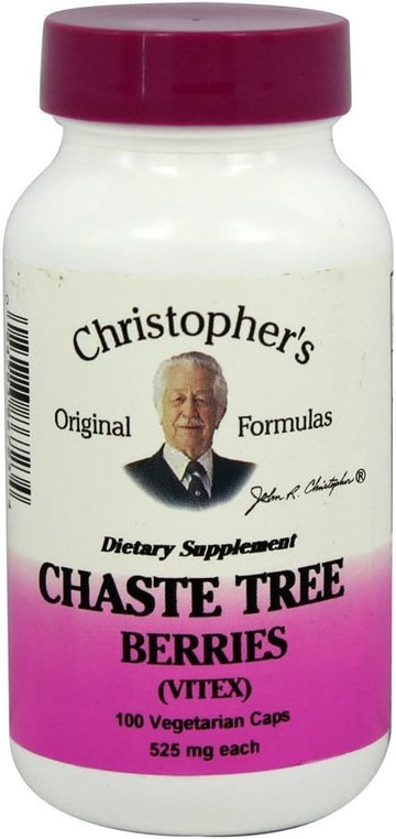 Dr. Christopher'S Formula Chaste Tree Berries, 100 Vcaps 525 Milligrams