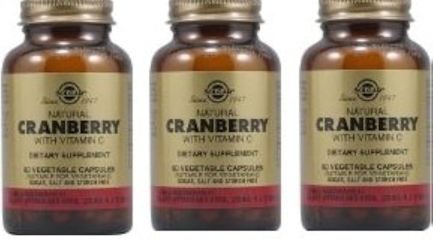 Natural Cranberry W/C 60 Vcaps 3-Pack