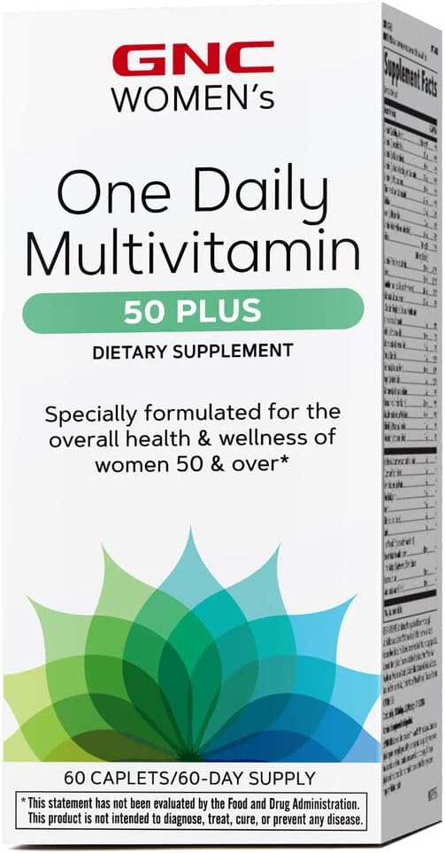 Gnc One Daily Multivitamin 50 Plus - 60 Caplets (60 Servings)